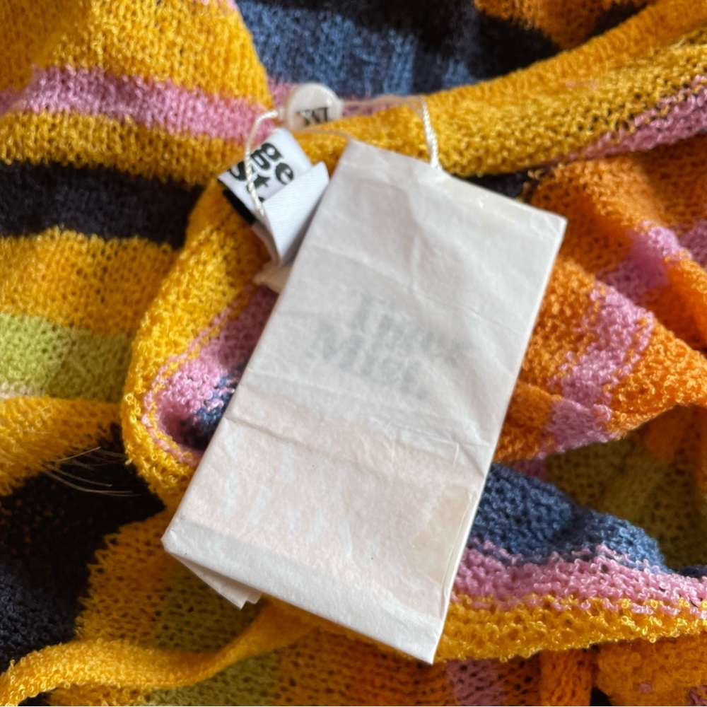 tigermist- ardon maxi dress orange multicolor knit sheer nwt summer beach - Picture 5 of 5